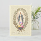Jungfrau Mary katholisches religiöses Beileid Beil Dankeskarte (Stehend Vorderseite)