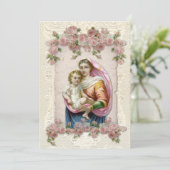 Jungfrau Mary katholisches religiöses Beileid Beil Dankeskarte (Stehend Vorderseite)