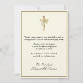 Jungfrau Mary katholisches religiöses Beileid Beil Dankeskarte (Rückseite)