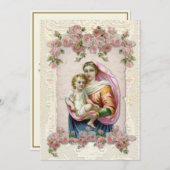 Jungfrau Mary katholisches religiöses Beileid Beil Dankeskarte (Vorne/Hinten)