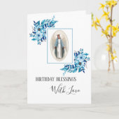 Jungfrau Mary Lady of Grace Geburtstag Religiös Karte (Gelbe Blume)