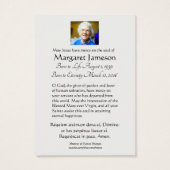 Jungfrau Mary Latin Beerdigungskarte (Rückseite)