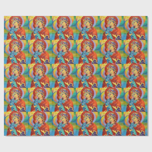 Jungfrau Mary Madonna and Child Geschenkpapier (Flach)