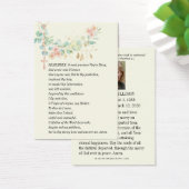 Jungfrau Mary Memorare Gebet Beerdigungskarte (Schreibtisch)