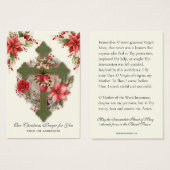 Jungfrau Mary Memorare Gebet Poinsettia (Vorne & Hinten)