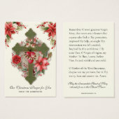 Jungfrau Mary Memorare Gebet Poinsettia (Vorne & Hinten)