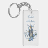 Jungfrau Mary Memorare katholisches religiöses Geb Schlüsselanhänger (Vorderseite links)