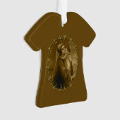 Jungfrau Mary mit Child Jesus, Goldrand Design Ornament (Vorderseite)