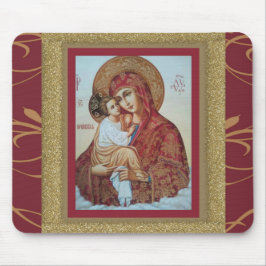 Jungfrau Mary mit Christ Child Mousepad ICON