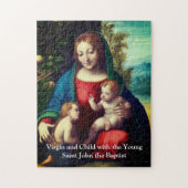 Jungfrau Mary mit Christ Child & St John Baptist Puzzle (Vertikal)