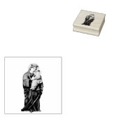 Jungfrau Mary mit dem Baby Jesus Gummistempel (Stempel)