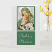 Jungfrau Mary mit dem Baby Jesus Karte (Gelbe Blume)