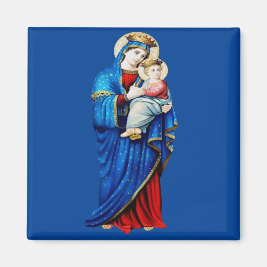 Jungfrau Mary mit dem Baby Jesus Magnet (Vorne)