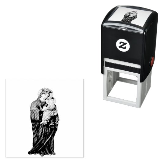 Jungfrau Mary mit dem Baby Jesus Permastempel (Beispiel)