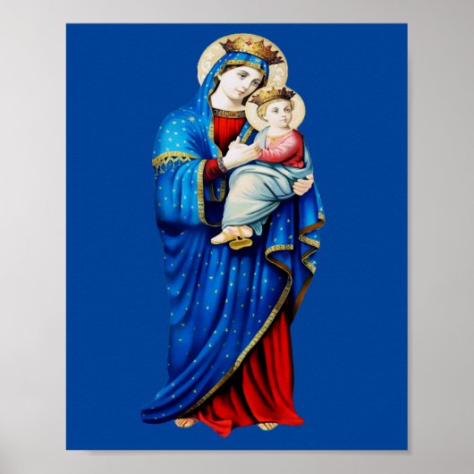 Jungfrau Mary mit dem Baby Jesus Poster (Vorne)