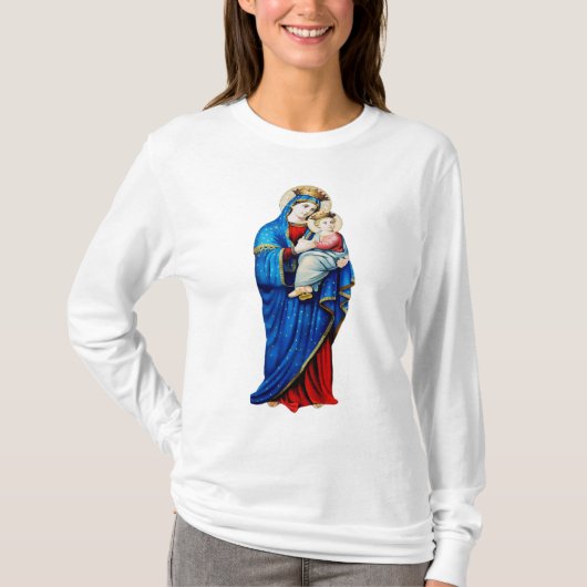 Jungfrau Mary mit dem Baby Jesus T-Shirt (Vorderseite)