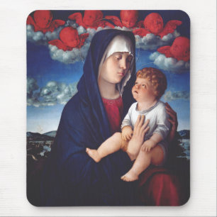Jungfrau Mary mit dem Baby Jesus und den Roten Kir Mousepad