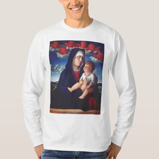 Jungfrau Mary mit dem Baby Jesus und den Roten Kir T-Shirt (Vorderseite)