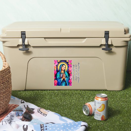 Jungfrau Mary mit Gebet-Mehrformat-Fenster Aufkleber (Kühler)