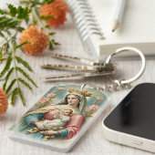 Jungfrau Mary mit Jesus-Kind-Schlüsselanhänger Schlüsselanhänger (Vorderseite rechts)