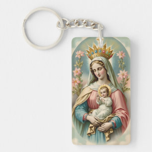 Jungfrau Mary mit Jesus-Kind-Schlüsselanhänger Schlüsselanhänger