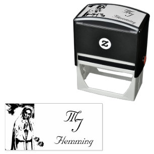 Jungfrau Mary Mit Monogramm Permastempel