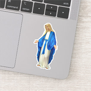 Jungfrau Mary mit Open Arms Vinyl Aufkleber