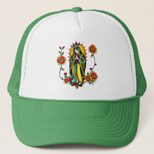 Jungfrau Mary mit Rose Trucker Hat Truckerkappe