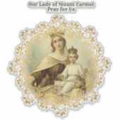Jungfrau Mary Mount Carmel Jesus Religious Vinyl Aufkleber (Vorderseite)