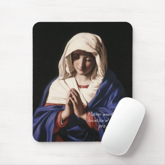 Jungfrau Mary Mousepad mit Gebet (Mit Mouse)