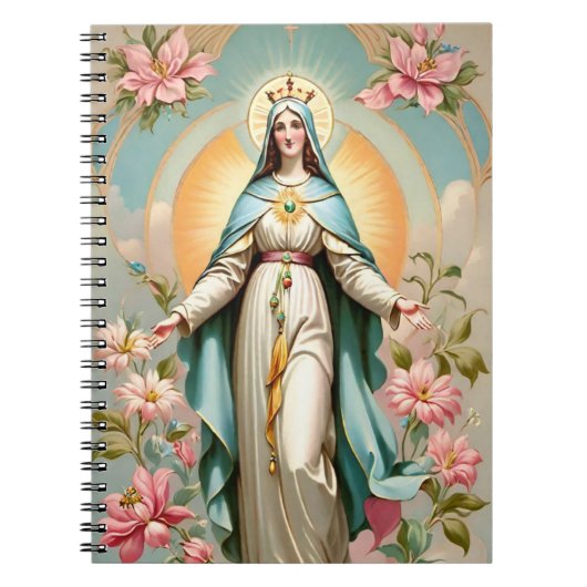 Jungfrau Mary Notebook Notizblock (Vorderseite)