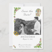 Jungfrau Mary Nuptial Save the Date Lesezeichen (Vorderseite)