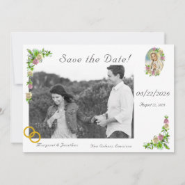 Jungfrau Mary Nuptial Save the Date Lesezeichen