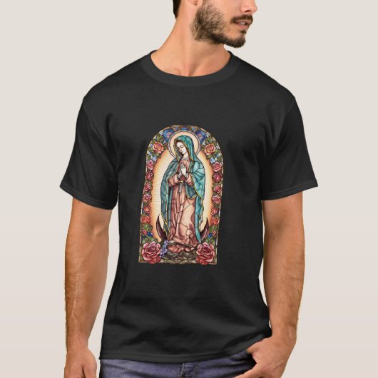 Jungfrau Mary of Guadalupe Religious Graphic Women T-Shirt (Vorderseite)
