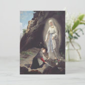 Jungfrau Mary of Lourdes Feiertagskarte (Stehend Vorderseite)
