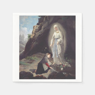 Jungfrau Mary of Lourdes Serviette