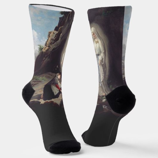 Jungfrau Mary of Lourdes Socken (Gewinkelt)