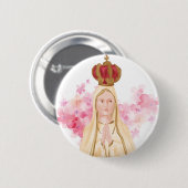 Jungfrau Mary - Our Lady of Fatima - Christlich Button (Vorne & Hinten)