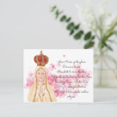 Jungfrau Mary - Our Lady of Fatima - Christlich Postkarte (Stehend Vorderseite)