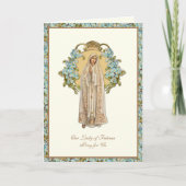 Jungfrau Mary Our Lady of Fatima Religious Floral Karte (Vorderseite)