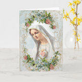 Jungfrau Mary Our Lady of Fatima Religious Floral Karte (Gelbe Blume)