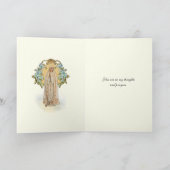 Jungfrau Mary Our Lady of Fatima Religious Floral  Karte (Innenseite)