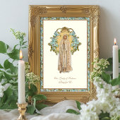 Jungfrau Mary Our Lady of Fatima Religious Floral Karte
