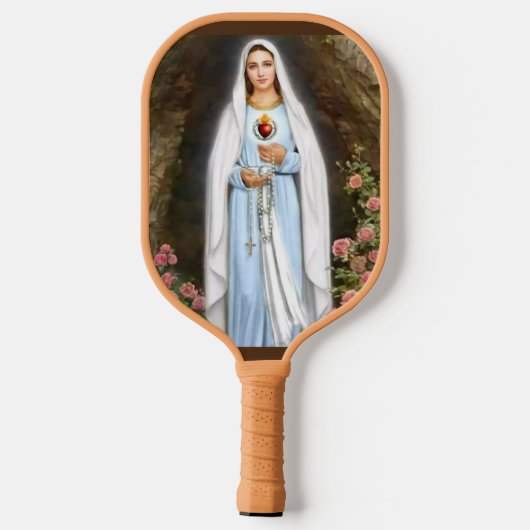 Jungfrau Mary Pickleball Schläger (Rückseite)