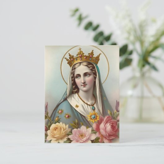 Jungfrau Mary Postcard Postkarte (Stehend Vorderseite)