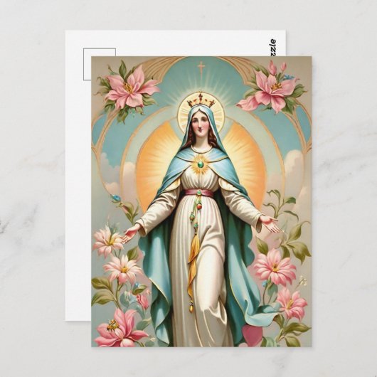 Jungfrau Mary Postcard Postkarte (Vorne/Hinten)