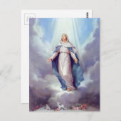 Jungfrau Mary Postkarte (Vorne/Hinten)