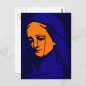 Jungfrau Mary Postkarte (Vorne/Hinten)
