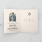 Jungfrau Mary Praying Religious Katholic Karte (Innenseite)