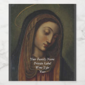 Jungfrau Mary Private Wine Label Weinetikett (Einzelnes Label)